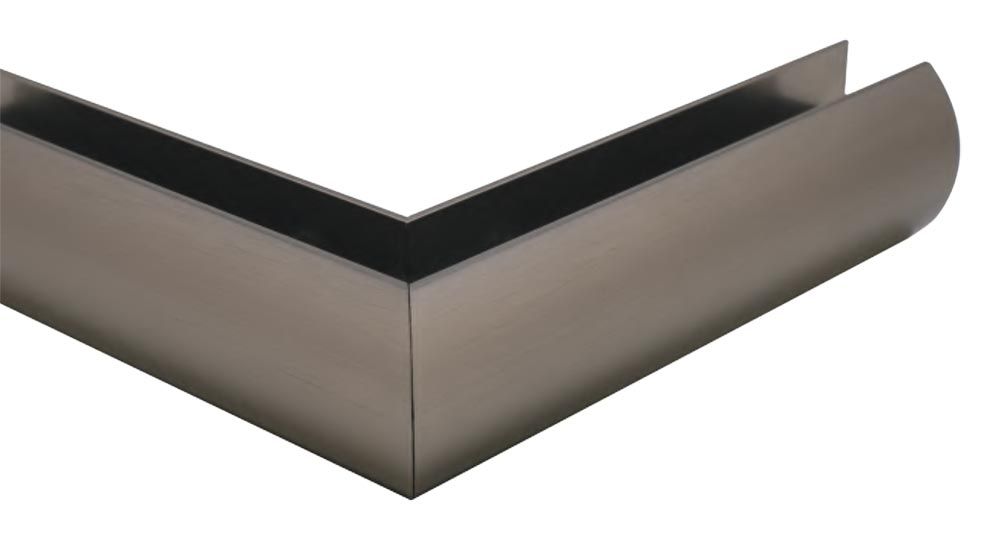 Aluminum Semi Frameless Glass option with Satin Nickel Finishes