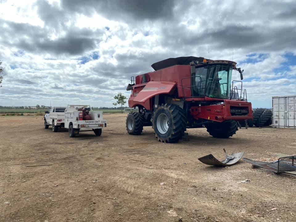 Large Red Vehicle — Tyre Service in Springsure, QLD