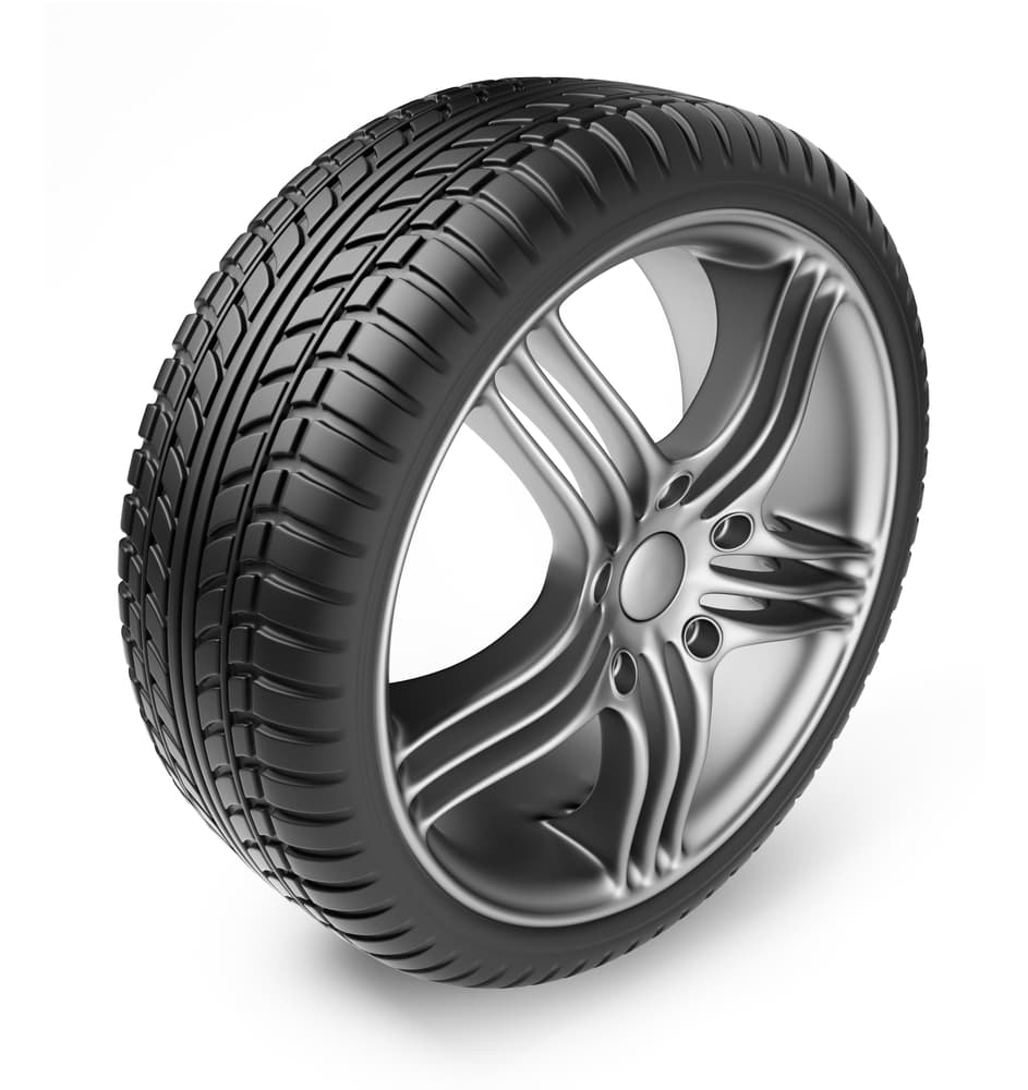 Tyre With Metal wheel — Tyre Service in Emerald, QLD
