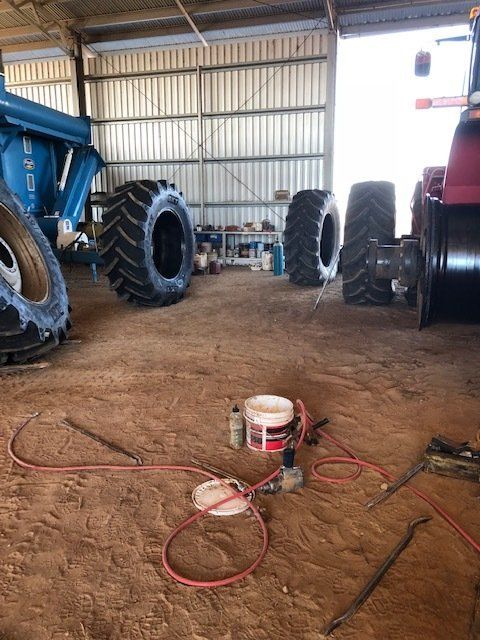 View Of Tractor Wheel — Tyre Service in Springsure, QLD