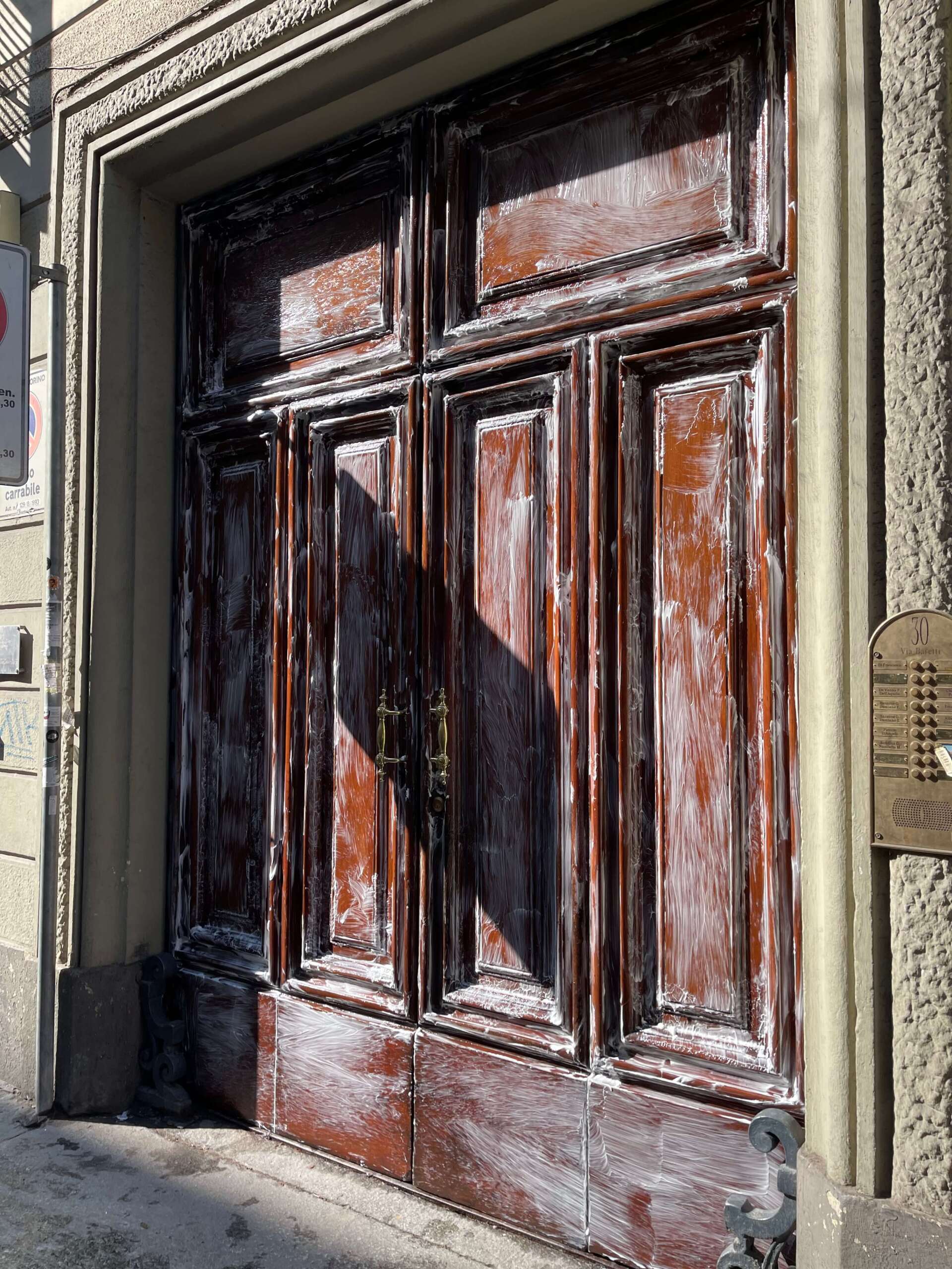 Trattamento antitarlo su portone