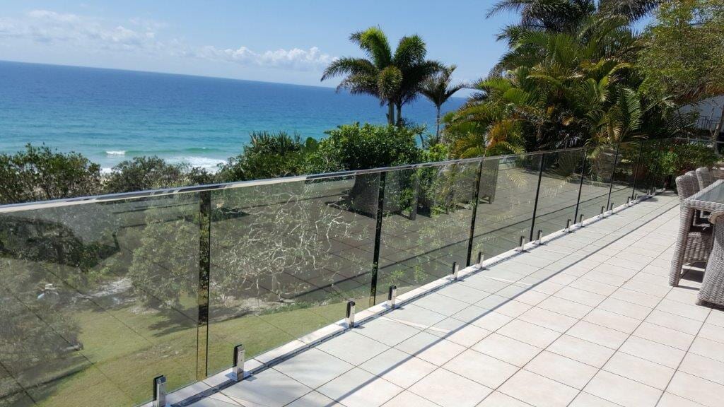 Glass Balustrade Beside Ocean — Fencing & Screens in Noosaville QLD