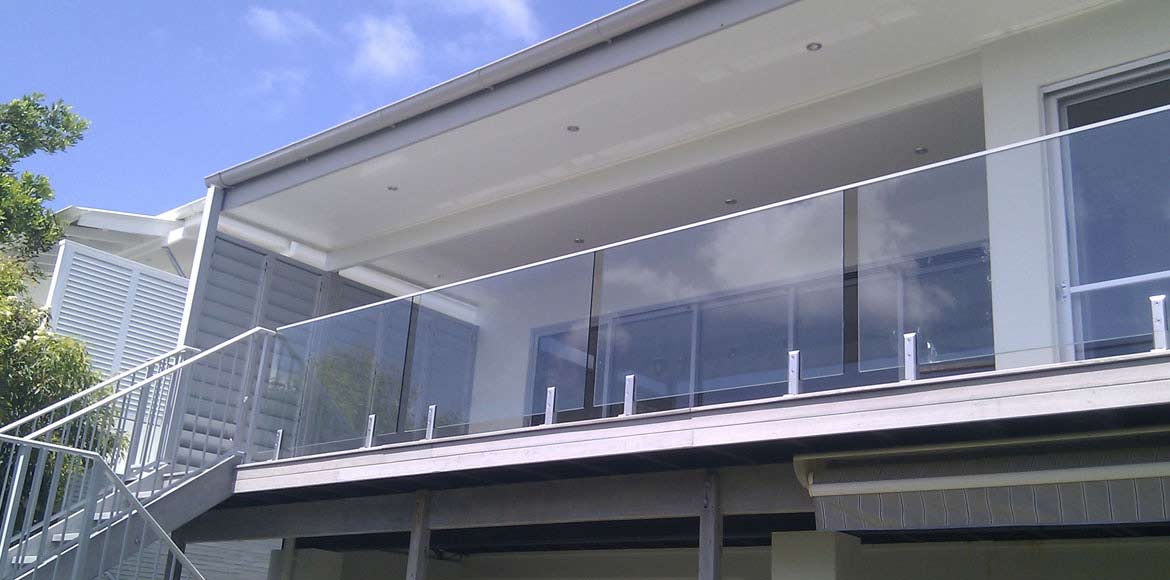 Glass Balustrade On Terrace — Fencing & Screens in Noosaville QLD