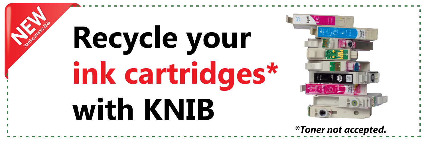 KNIB now recycles ink cartridges