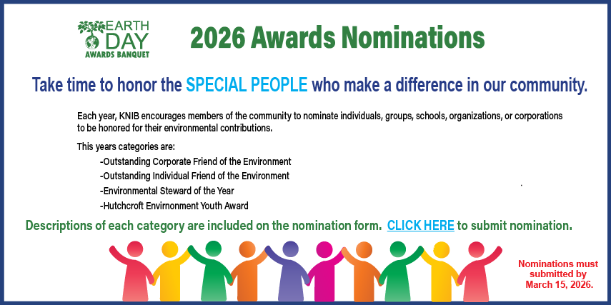 2026 Earth Day Awards Banquet Nominations form.