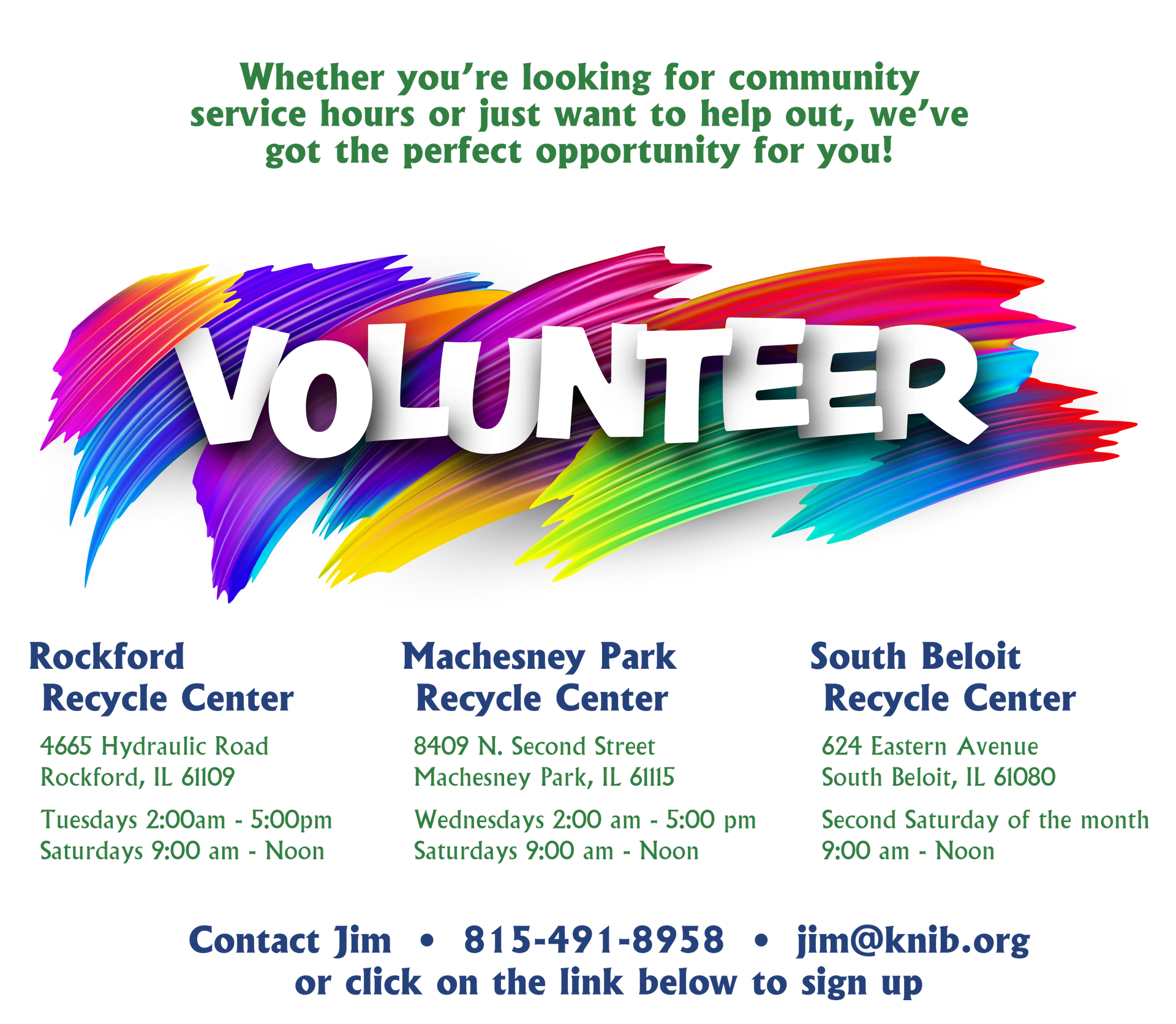KNIB Volunteer Opportunities