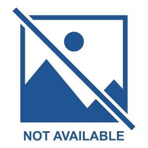 A blue and white icon that says not available