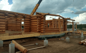 Log cabin with crane|Flagstaff, AZ|Ag Builders