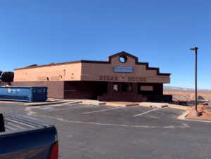 Front view of restaurant with parking lot|Flagstaff, AZ|Ag Builders