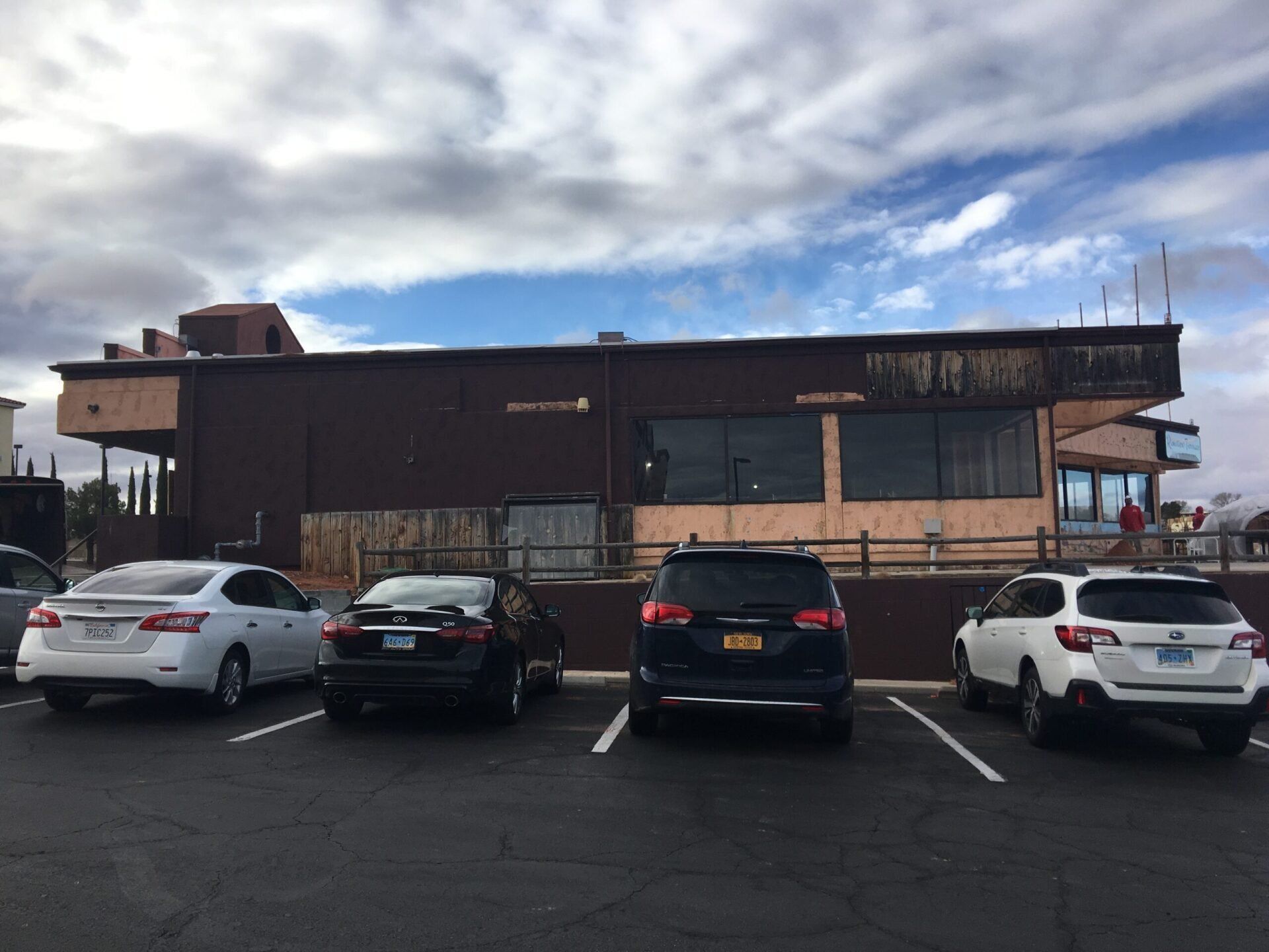 View from the back of restaurant with car|Flagstaff, AZ|Ag Builders