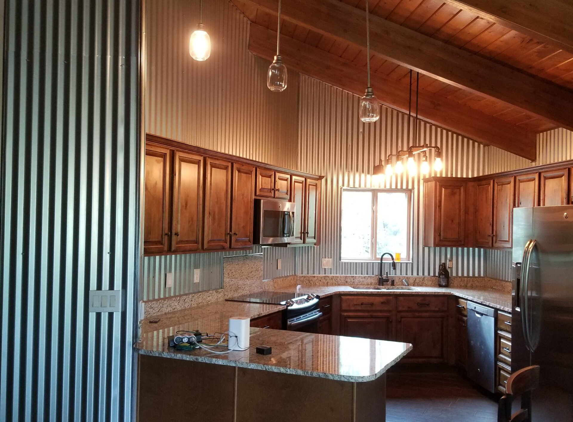 Kitchen with galvanized wall|Flagstaff, AZ|Ag Builders
