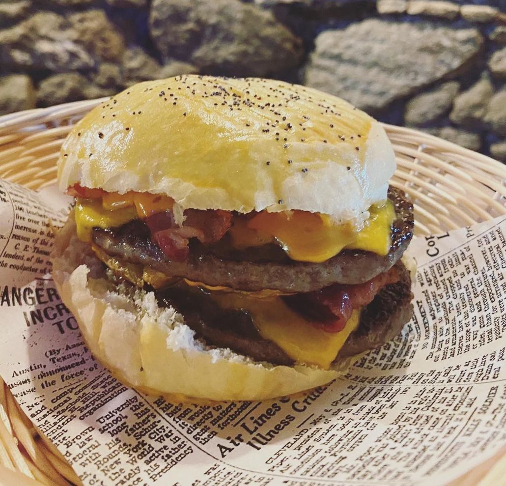 hamburger  carne e pancetta