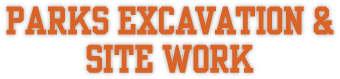 A logo for parks excavation and site work