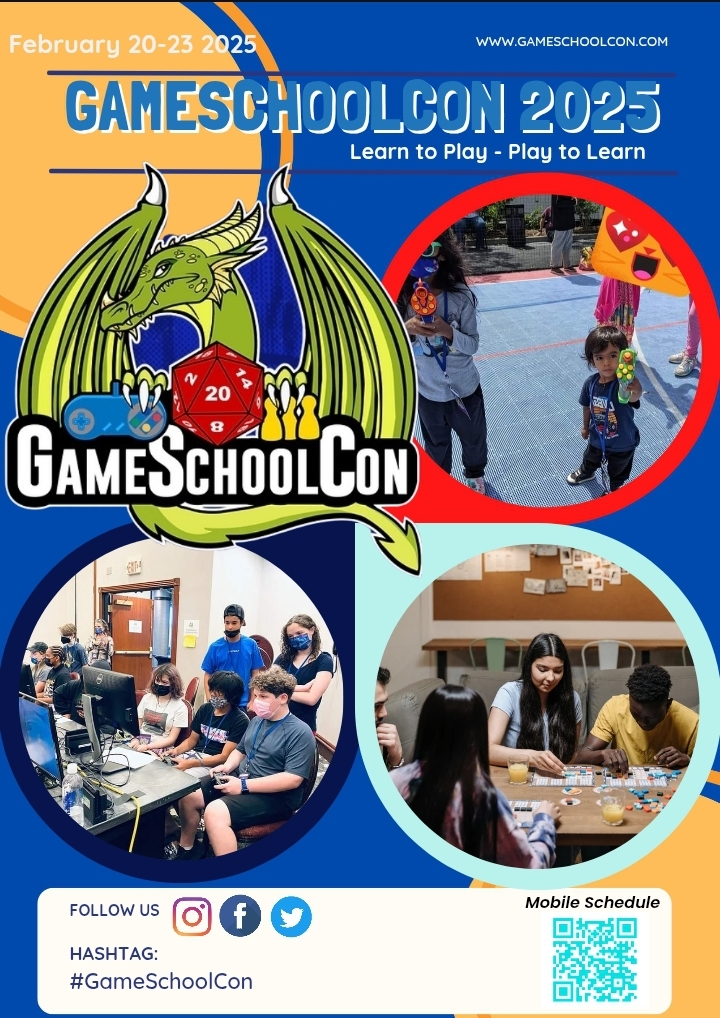 A poster for gameschool con 2025.