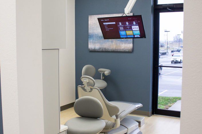 patient room at best family dentist in Grain Valley MO