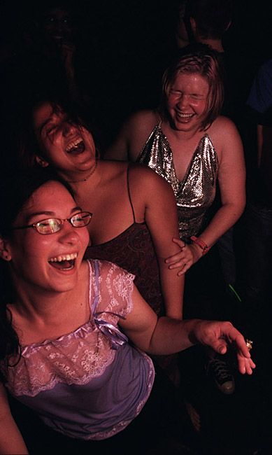Liz Kozup, Monica Gulley, and Katey Foley dance at Dance or Die on May 6, 2004. 'I think that style is sort of how you see yourself in relation to those around you,'  says Kozup. 'Most people you see if they are together a lot they start to dress similar and enjoy similar things.'