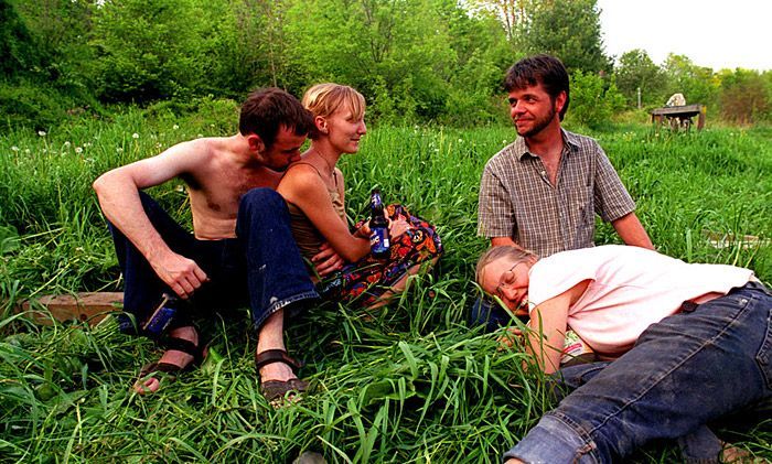 David, Erin, Hans and Kate take a break after finishing the new outhouse. 'I don't know, maybe this might be intense, but a lot of people talk about all these social problems and environmental problems, these really big issues,' states Andree. 'It seems like if people started out with a nice firm base then there wouldn't be so many larger issues.'