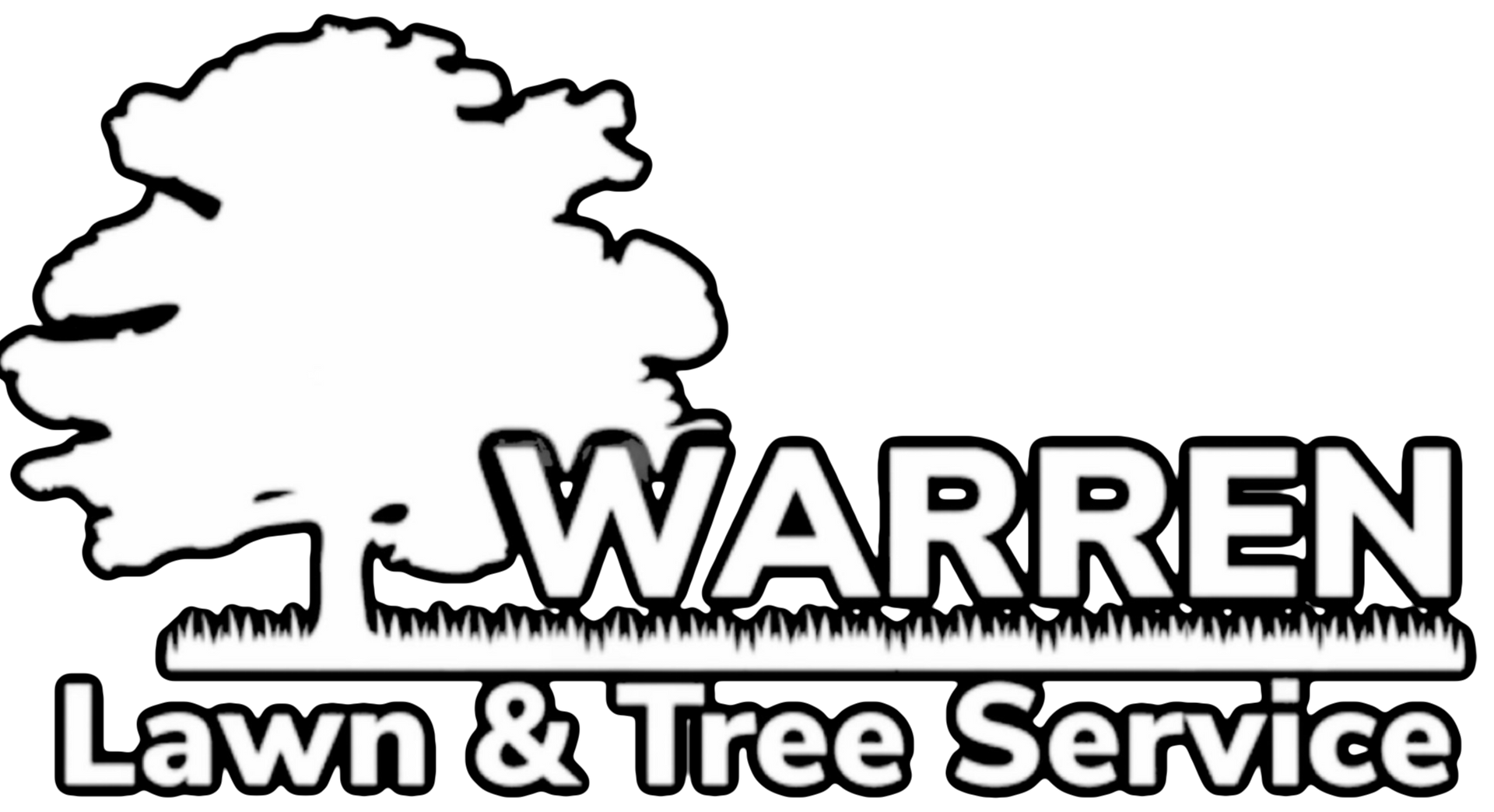 Warren Lawn & Tree Service logo: Tree next to company name over a lawn image.