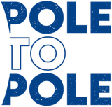 Pole to pole blue logo splatter