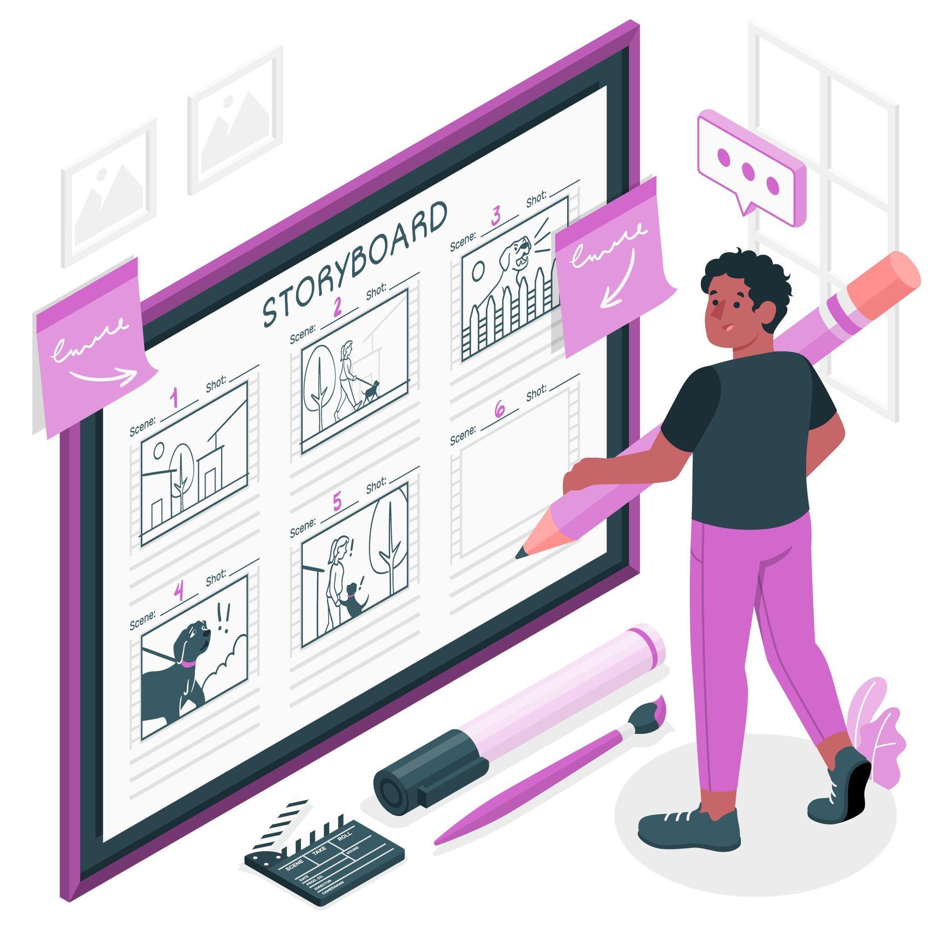 Illustration d'un Storyboard