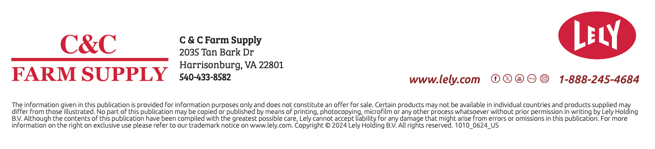 A label for a farm supply company called c & c farm supply