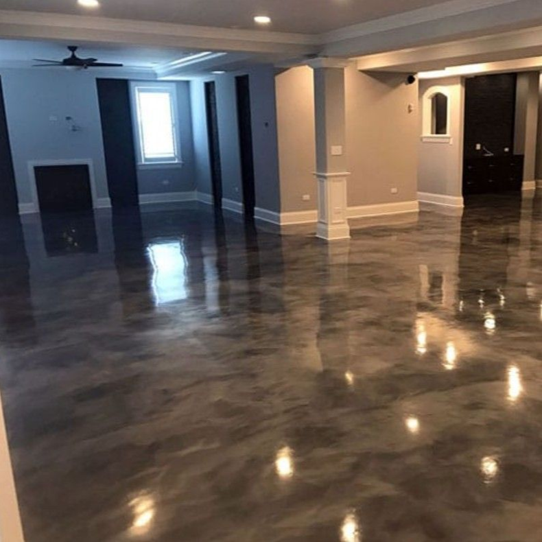 Granite Epoxy Flooring Install in Gates Mills Ohio