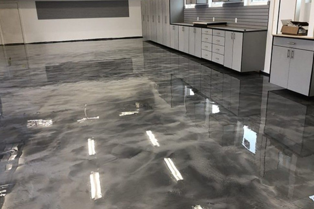 commercial metallic concrete floor epoxy coating in parma ohio