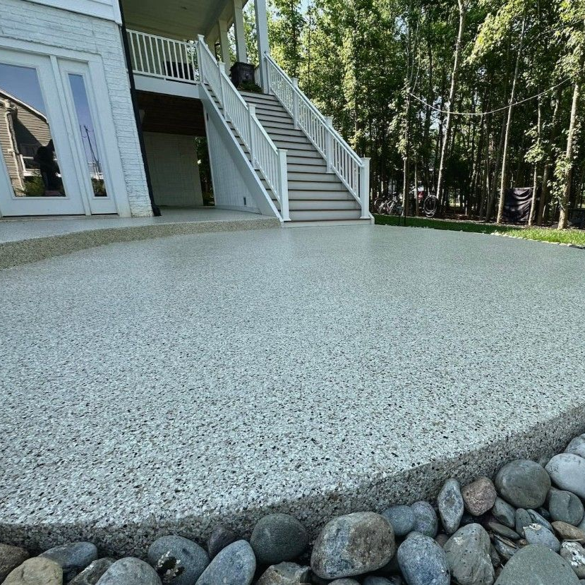 Exterior Flake Epoxy Installed in Bainbridge Ohio