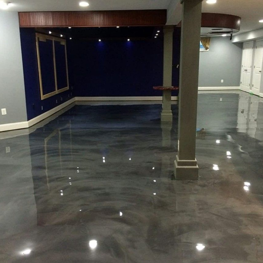 Metallic Basement Floor in Solon Ohio