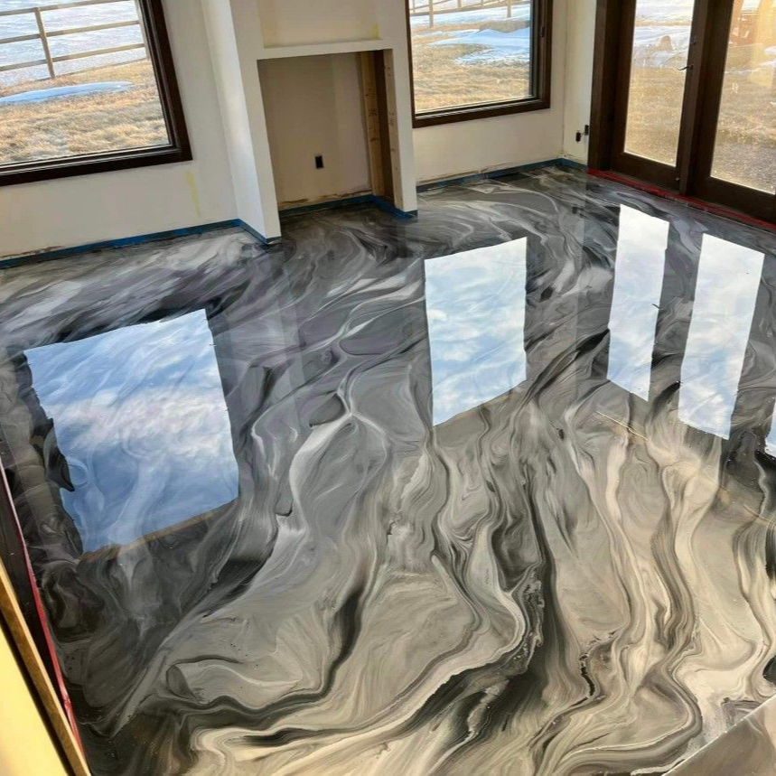 Marble Metallic Epoxy Installed in Grafton Ohio