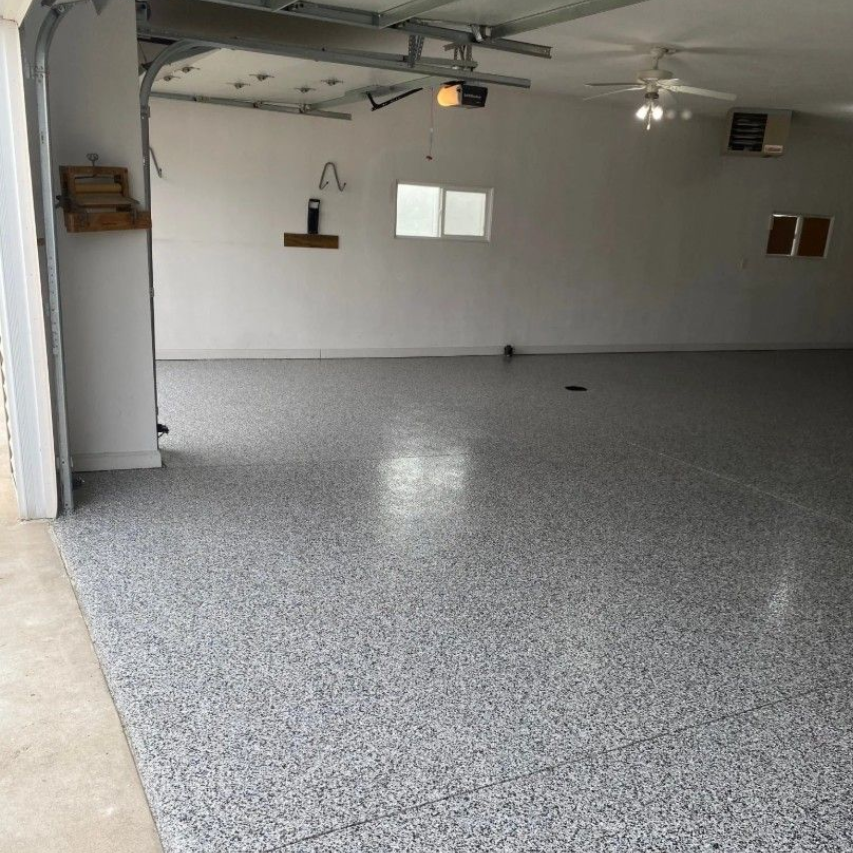 Flake Coated Garage Floor in Shaker Heights Ohio