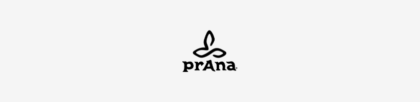 PrAna logo consisting of a stylized floral icon above the lowercase text 