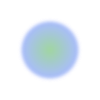 Blue, blurry circle with a green center.