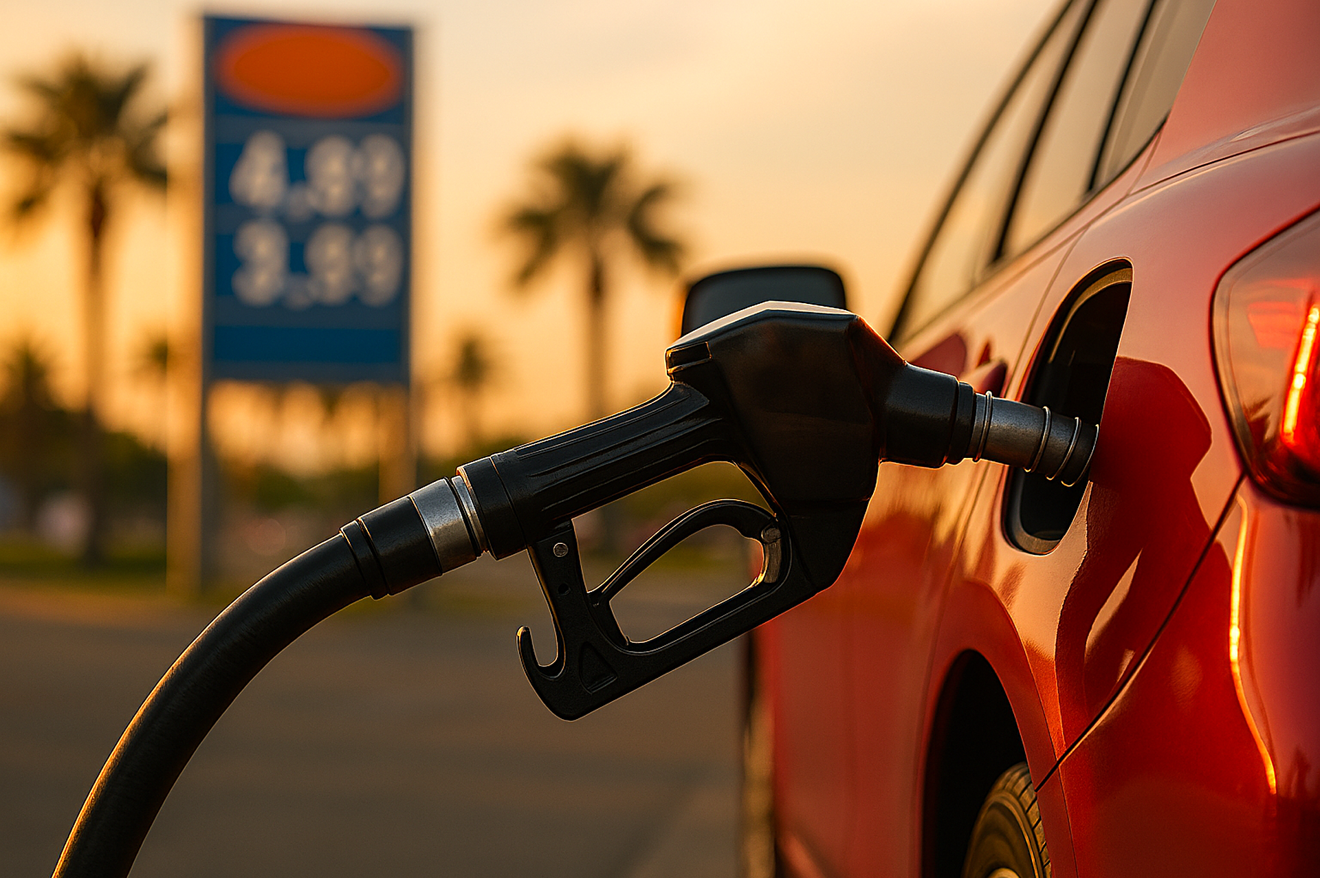 Fueling a car in South Florida as drivers battle high gas prices with smarter maintenance.