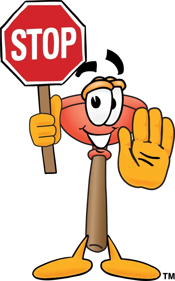 Cartoon character holding a red 