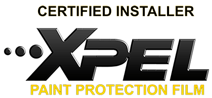 The logo for xpel protective films is black and yellow.