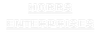 A white logo for hobbs enterprises on a white background.