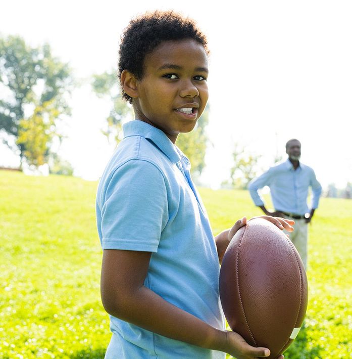 Boy Holding a ball