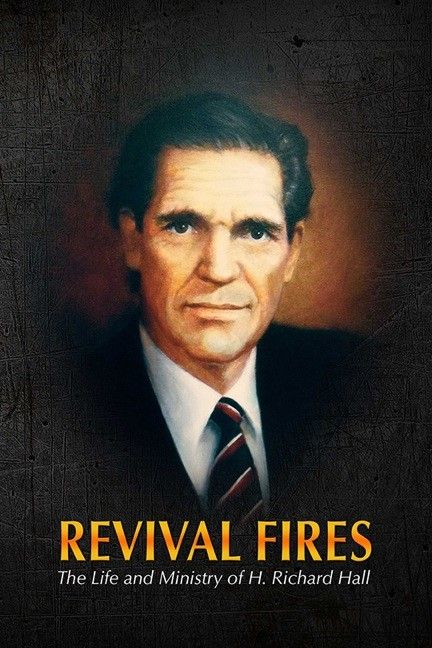 A man in a suit and tie is on the cover of a book called revival fires