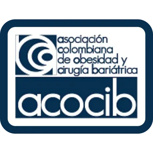 A logo for asociacion colombiana de obesidad y cirugía bariátrica