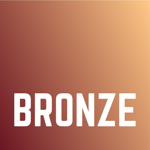 Bronze text in white font against a gradient background of brown to tan.