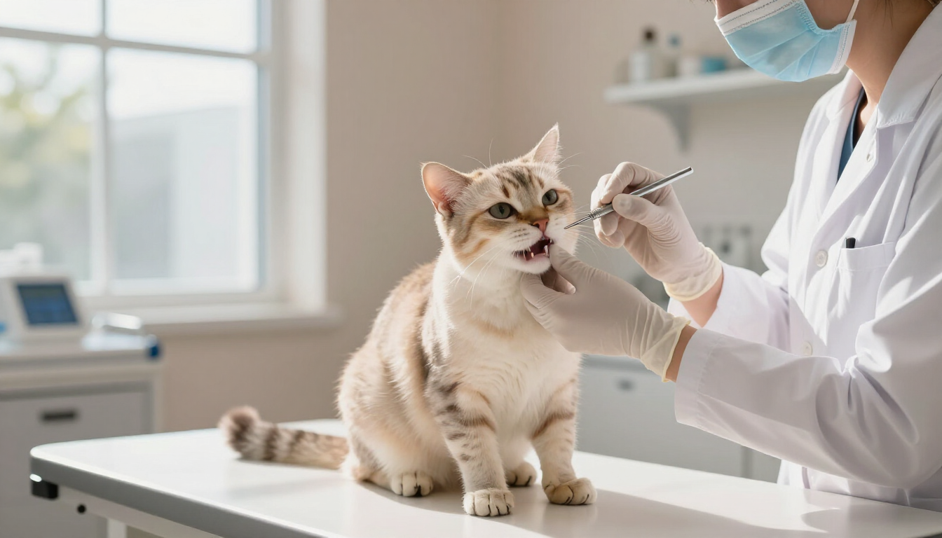 Professional cleaning for a cat