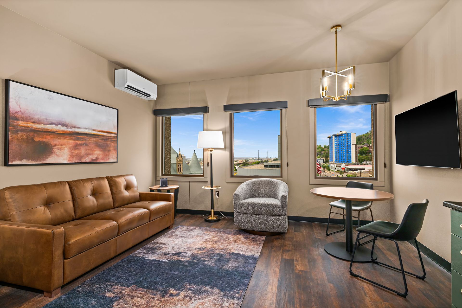 City View - Partial Lake View Studio Suites Living Area in Downtown Duluth, MN