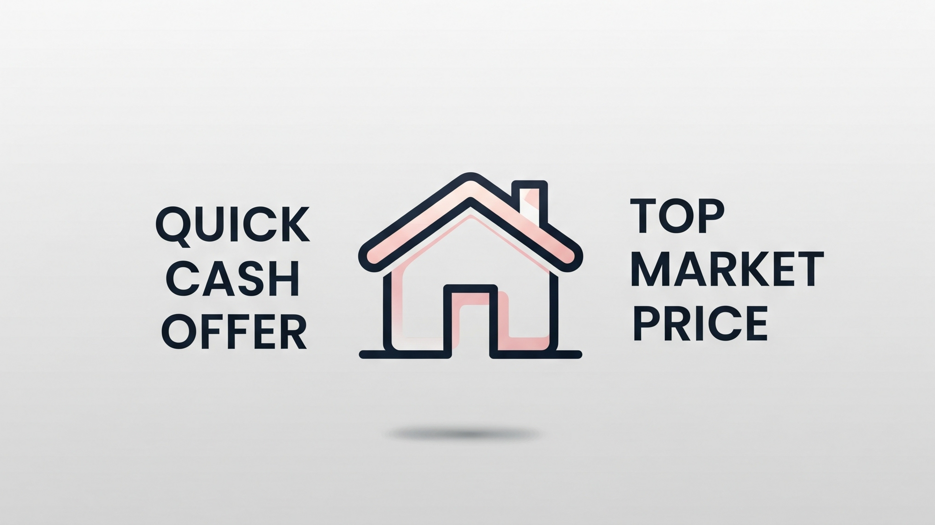 A logo for a quick cash offer and top market price with a house icon.