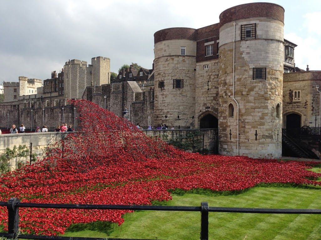 The Blood Swept Lands and Seas of Red installation at the Tower of London