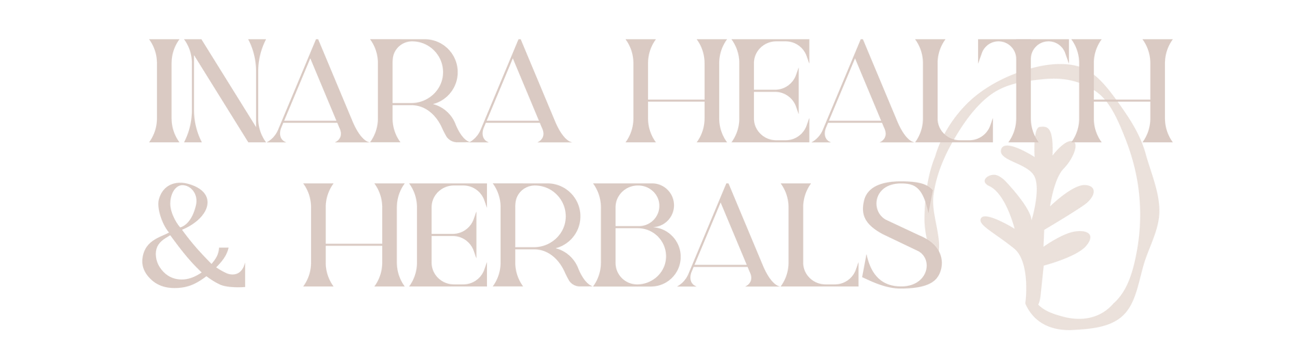 Logo for Inara Health & Herbals with text and a leaf design.