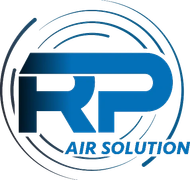 A logo for a company called rp air solution.