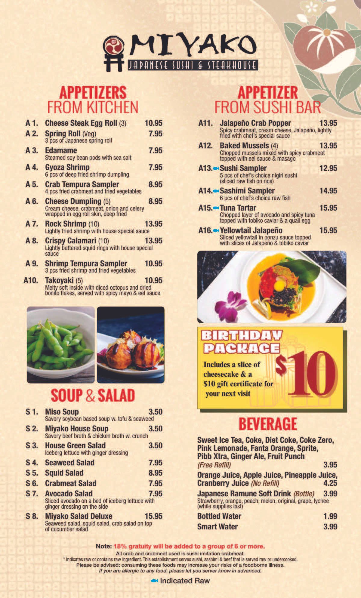 Miyako McDonough Location 2025 NOV menu page 1
