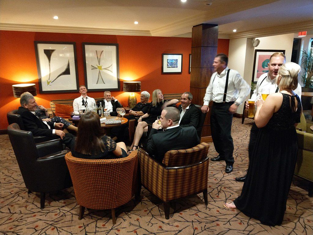 Those guests with staying power enjoyed a night cap in the hotel bar