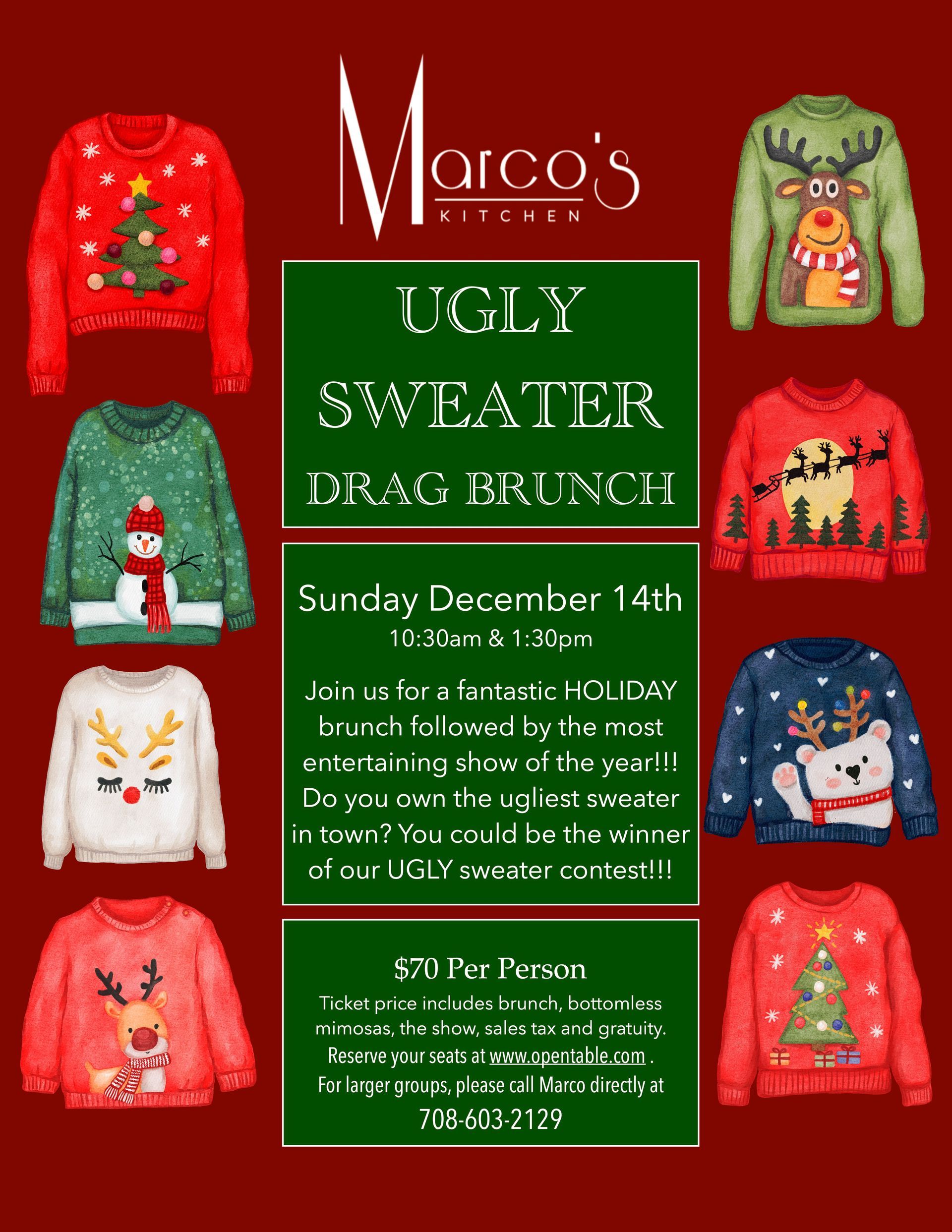 A poster for marco 's summer drag brunch